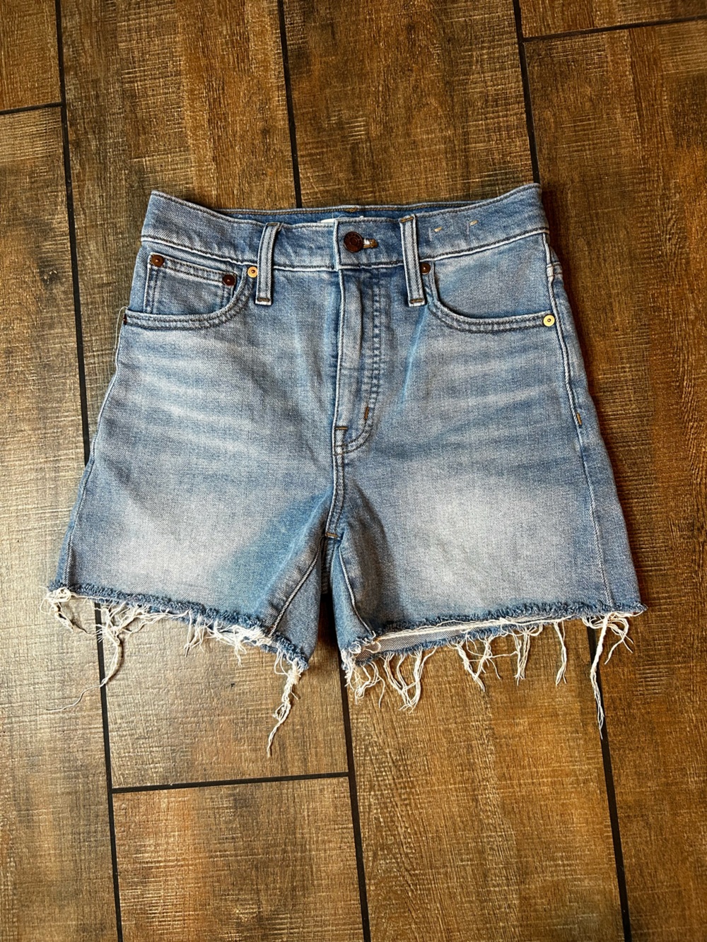 MADEWELL Denim High Rise Short Frayed